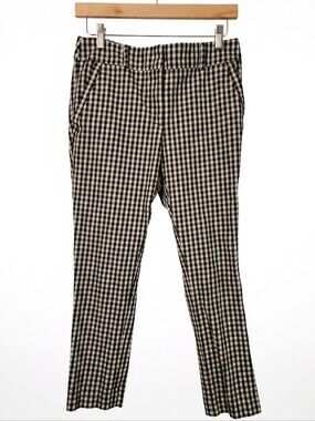 Loft Outlet Womens 6P Petite Modern Skinny Ankle Gingham Plaid Trouser 24 Inseam